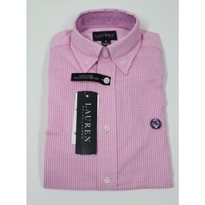 Lauren Ralph Lauren Men's Pink Checkered Button Down - Size 8R
